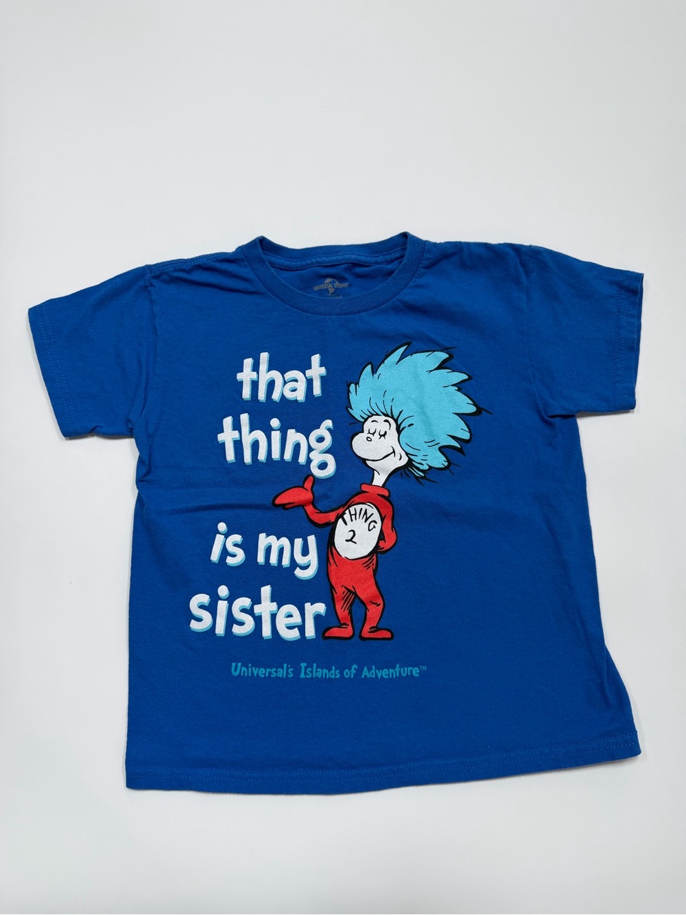 Universal Kids "That Thing is My Sister" Dr. Seuss Blue Tee Size XS